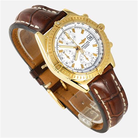 18k yellow gold breitling 500m chronomat chronograph|breitling chronomat 44 blackeye blue.